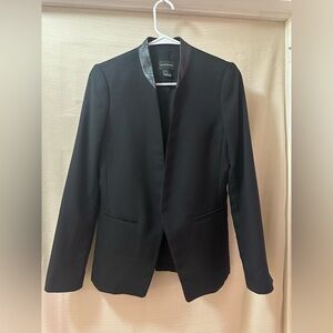Club Monaco Black Leather Trim Blazer Size 2